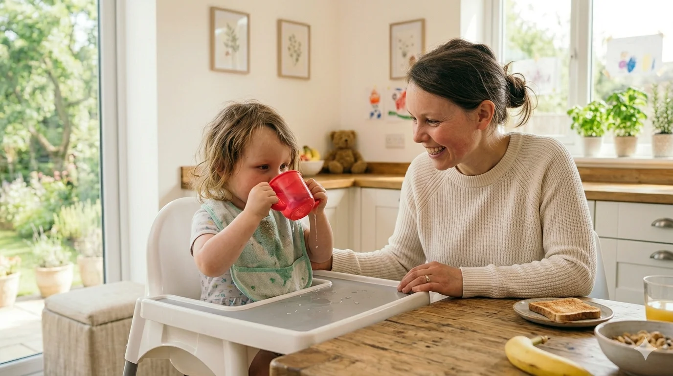 Как научить ребёнка пить из чашки: когда начинать и как