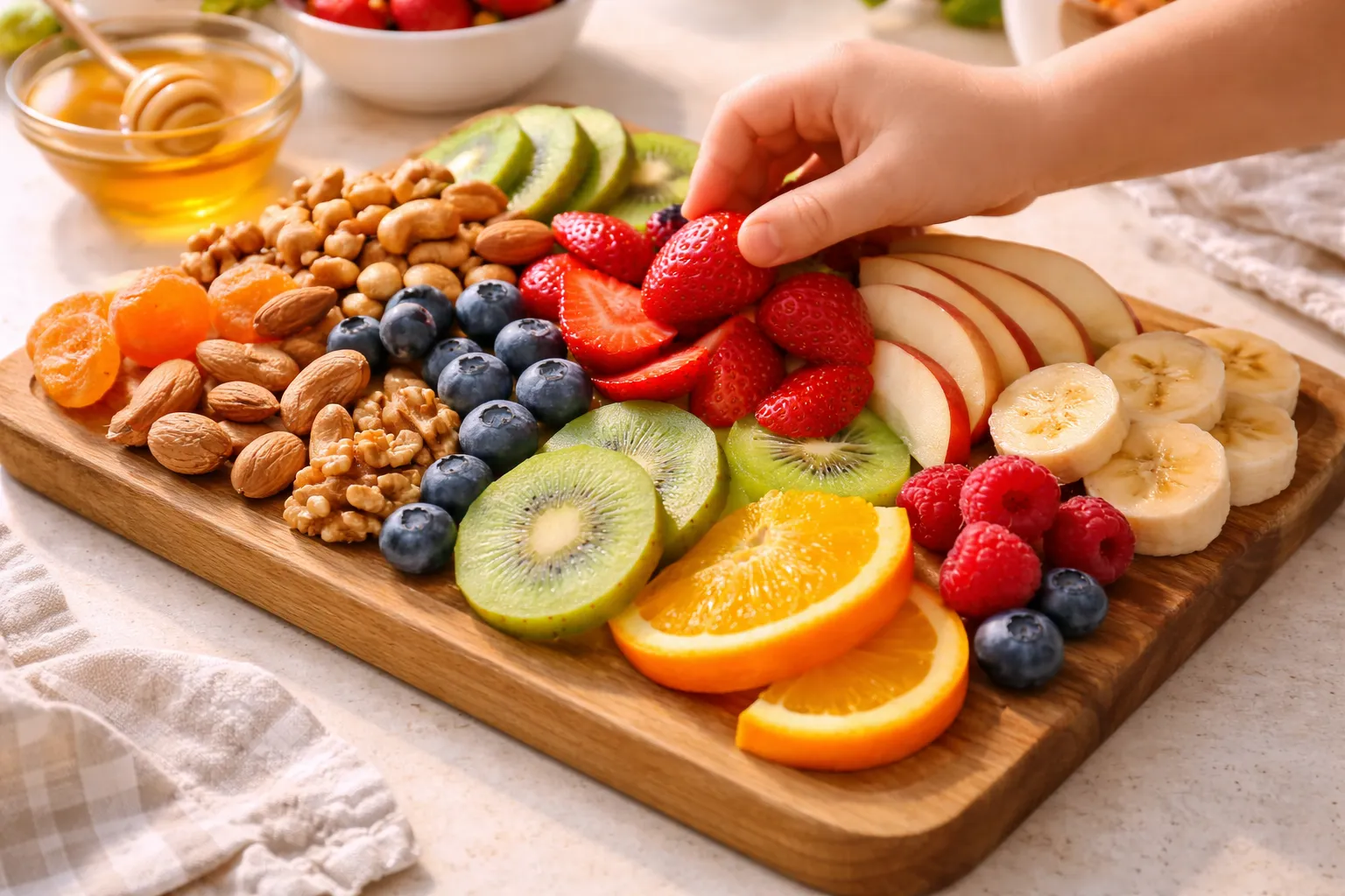 Полезные перекусы для детей: снеки без сахара и химии